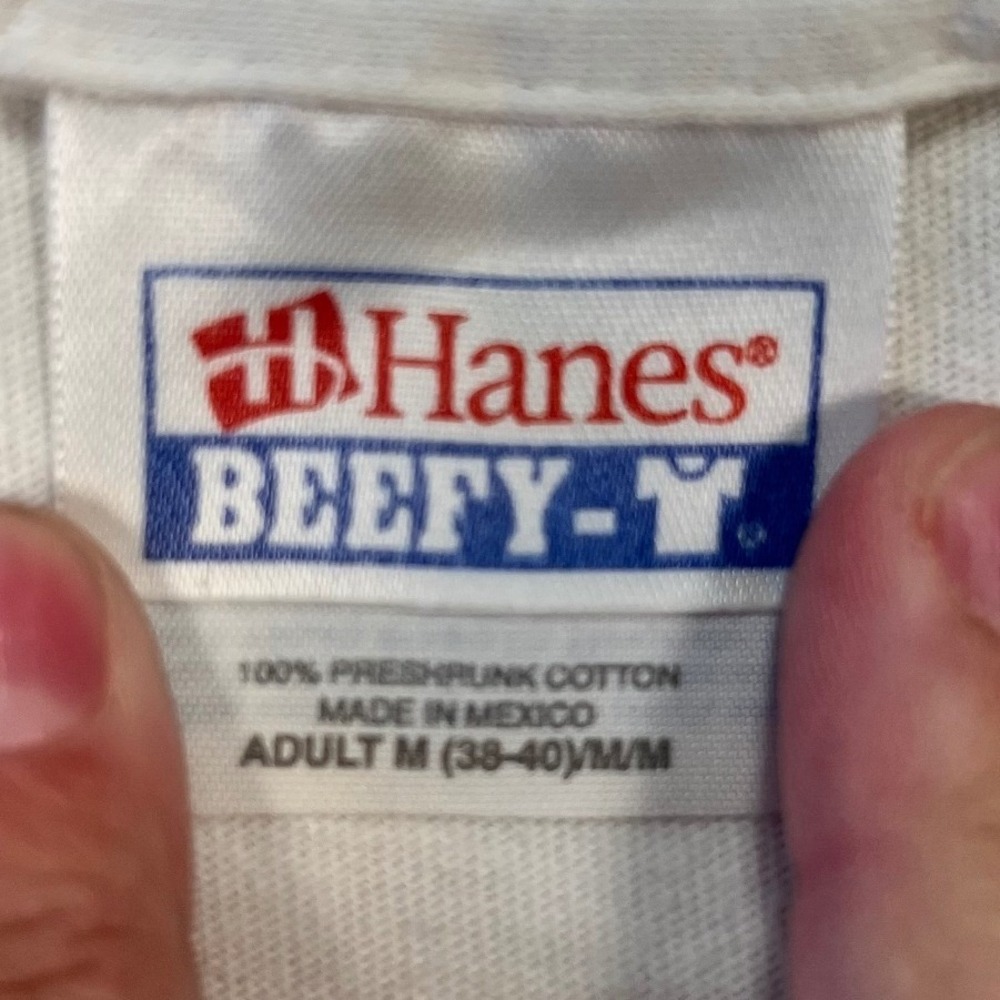 Hanes Beefy-T Mens Medium Cream West Marine Trawler Fest Graphic T-Shirt - Picture 4 of 10